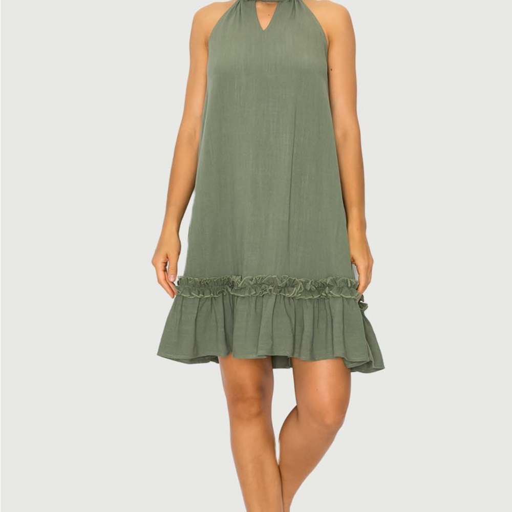 Last Tango women’s Elegant Green Halter Dress size M, spring, beach,
